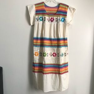 Embroidered Mexican dress